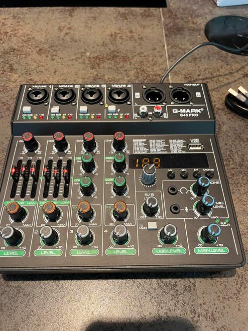 G-MARK G40 PRO 6-Kanaals Mini Mixer – Bluetooth, USB, MP3, Muziek en Instrumenten, Mengpanelen, Nieuw, Ophalen of Verzenden