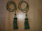 Twee vintage gordijnkoorden ongebruikt! donkergroen, Ophalen of Verzenden, Nieuw, Minder dan 100 cm