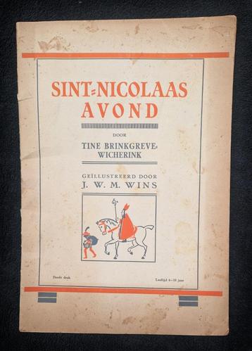 Antiek Leesboek Sint Nicolaas Avond Vroom & Dreesman 16 pag. beschikbaar voor biedingen