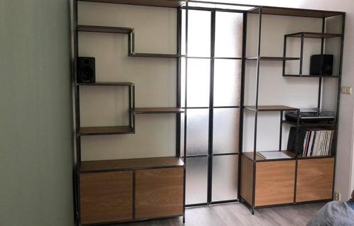 Stalen vakkenkast | Roomdivider, Huis en Inrichting, Kasten | Wandmeubels, Gebruikt, 200 cm of meer, Minder dan 150 cm, 25 tot 50 cm