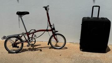 Brompton Vouwfiets met Reiskoffer (Pacific Cycles) –Topstaat beschikbaar voor biedingen