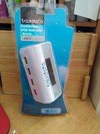 Traxdata usb 2.0 hub met digitale klok, Computers en Software, Dockingstations, Ophalen of Verzenden, Nieuw, USB-hub, Laptop