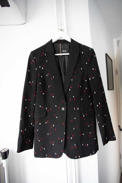 Zwarte blazer Alix The Label maat S, Kleding | Dames, Jasjes, Kostuums en Pakken, Gedragen, Jasje, Maat 36 (S), Zwart, Verzenden