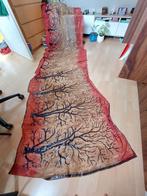 Indiase stof voor Sari, Hobby en Vrije tijd, Stoffen en Lappen, Gebruikt, Zwart, 200 cm of meer, Ophalen of Verzenden