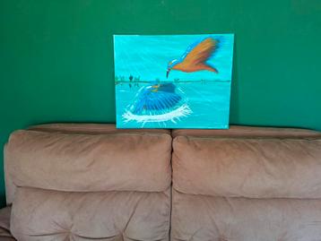 IJsvogels op Canvas - 40x50 cm beschikbaar voor biedingen