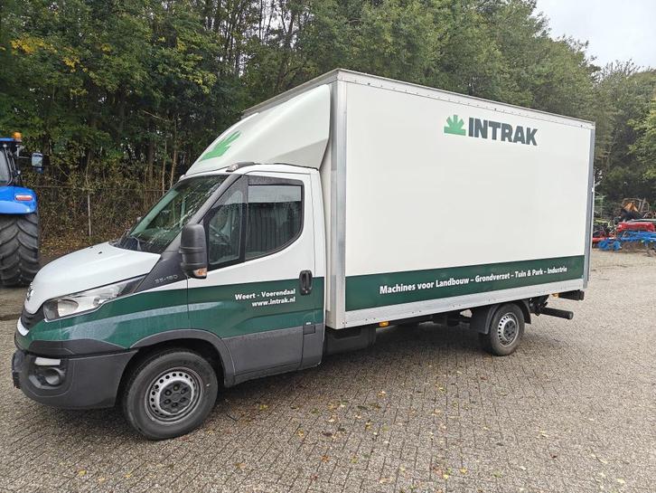 Iveco Daily 2019 Euro 6 meulbak laadklep enkellucht airco, Auto's, Bestelauto's, Bedrijf, ABS, Achteruitrijcamera, Airbags, Airconditioning