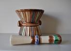 Vintage KLEINE Vijzel met Stamper Fries Kerfsnede 10 cm, Antiek en Kunst, Antiek | Keramiek en Aardewerk, Ophalen of Verzenden