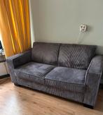 Grijze Ribfluwelen 2-zits Bank, Huis en Inrichting, Ophalen, Gebruikt, 150 tot 200 cm, Tweepersoons