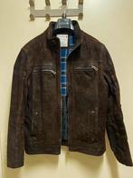 Heren winter jas merk CANDA echtleer maat L,donkerbruin ZGAN, Ophalen of Verzenden, Zo goed als nieuw, Maat 52/54 (L), Bruin