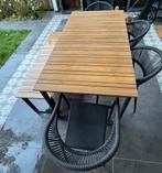 Tuinset: Tafel, 4 Stoelen & Bank, Tuin en Terras, Tuinsets en Loungesets, Ophalen, Gebruikt, 6 zitplaatsen, Hout