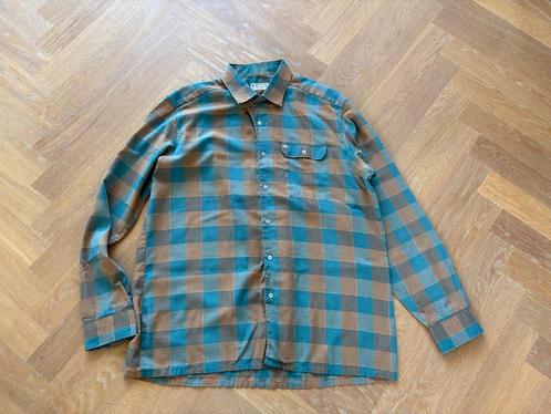 Vintage Arrow brigade geweven ruit shirt, maat L, Kleding | Heren, Overhemden, Gedragen, Halswijdte 41/42 (L), Bruin, Ophalen of Verzenden