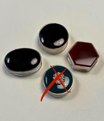 3 Zilveren pillen doosjes gemerkt 925 beschikbaar voor biedingen