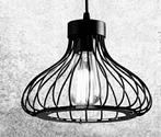 Industriële Hanglamp Zwart Metaal, Nieuw, Ophalen of Verzenden, Metaal, Minder dan 50 cm