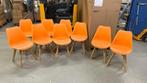 Stoelen 9 oranje , 6 groene en 1 zwarte stoel, Ophalen of Verzenden, Zo goed als nieuw, Overige kleuren, Vijf, Zes of meer stoelen