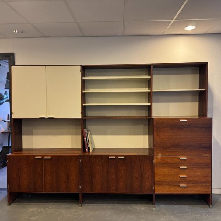 Vintage Wandmeubel Pastoe Made to Measure Palissander, Huis en Inrichting, Kasten | Wandmeubels, Gebruikt, Minder dan 150 cm, 25 tot 50 cm