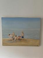 kinderen spelen op het strand, Antiek en Kunst, Kunst | Schilderijen | Klassiek, Ophalen of Verzenden