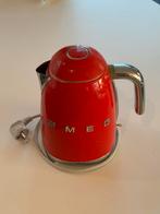 Smeg Waterkoker Rood - Gebruikt, Werkt Perfect!, 1 tot 2 liter, Ophalen, Gebruikt, Rvs