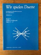 Willibald Lutz, Wir spielen duette, voor 2 altblokfluiten, Les of Cursus, Ophalen of Verzenden, Zo goed als nieuw, Blokfluit