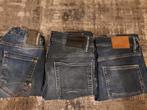 3 heren jeans 28-32, W32 (confectie 46) of kleiner, Blauw, Ophalen of Verzenden, Zo goed als nieuw