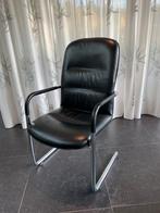 6 design chrome/leren bureau/eetkamerstoelen(officechairs), Ophalen, Zwart, Design, Zo goed als nieuw