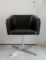 Mooie leren vintage draai fauteuil, Ophalen, Zo goed als nieuw, 75 tot 100 cm, 50 tot 75 cm