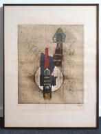 Johnny Friedlaender aquatint ets abstract kunst mid century, Antiek en Kunst, Ophalen