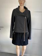 i47 MbyM mt XS/S=34/36 wollen jas winterjas wol grijs/zwart, Kleding | Dames, Jassen | Winter, Ophalen of Verzenden, Zo goed als nieuw