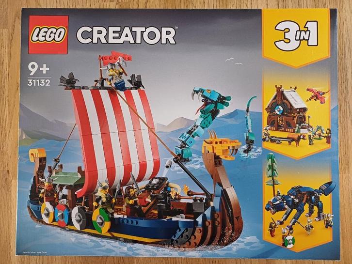 Lego Creator Vikingschip en de Midgaardslang 31132, Kinderen en Baby's, Speelgoed | Duplo en Lego, Zo goed als nieuw, Lego, Complete set