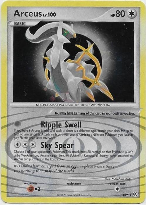 Pokemon Arceus,  Arceus [holo] AR5/99, Hobby en Vrije tijd, Verzamelkaartspellen | Pokémon, Nieuw, Losse kaart, Verzenden