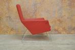 ZGANieuw! rode leren Label Don design fauteuil, Design, 75 tot 100 cm, Ophalen of Verzenden, Metaal