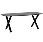 Deens ovaal eettafel zwart 240, Huis en Inrichting, Tafels | Eettafels, Ophalen, 200 cm of meer, 50 tot 100 cm, Zo goed als nieuw