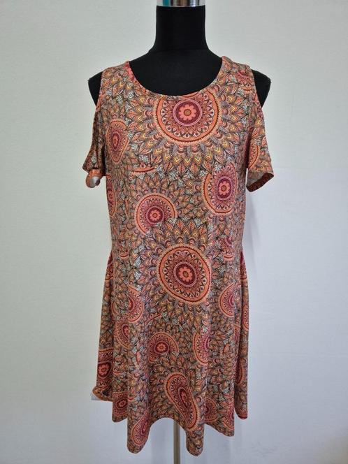 J363 - Zomerse wijdvallende jurk maat M (1), Kleding | Dames, Jurken, Zo goed als nieuw, Maat 38/40 (M), Onder de knie, Ophalen of Verzenden
