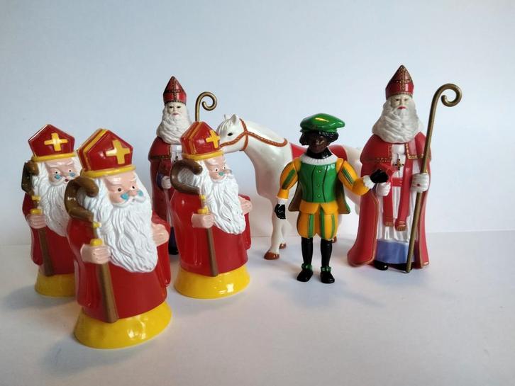 Sinterklaas en Zwarte Piet Figuren Set, Verzamelen, Poppetjes en Figuurtjes, Ophalen of Verzenden