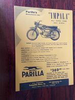 Parilla Impala motorcycle brochure 98cc one page AD, Ophalen of Verzenden, Zo goed als nieuw, Motoren