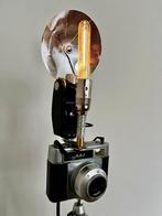 Retro design Cameralamp op uitschuifbaar vintage statief, Gebruikt, Ophalen of Verzenden, Glas, 75 cm of meer
