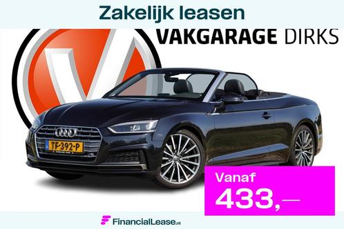 Audi A5 Cabriolet 2.0 TFSI Aut7 S-Line ✅ Leder ✅ Sporton, Auto's, Audi, Bedrijf, Lease, Financial lease, A5, ABS, Airbags, Airconditioning
