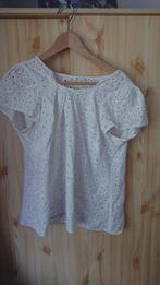 Wit Bloesje broderie, Kleding | Dames, Verzenden, Zo goed als nieuw, Maat 42/44 (L), Wit