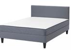 Boxspring 160x200 met luxe topmatras, Huis en Inrichting, Slaapkamer | Boxsprings, Ophalen, Tweepersoons, Zo goed als nieuw, Grijs