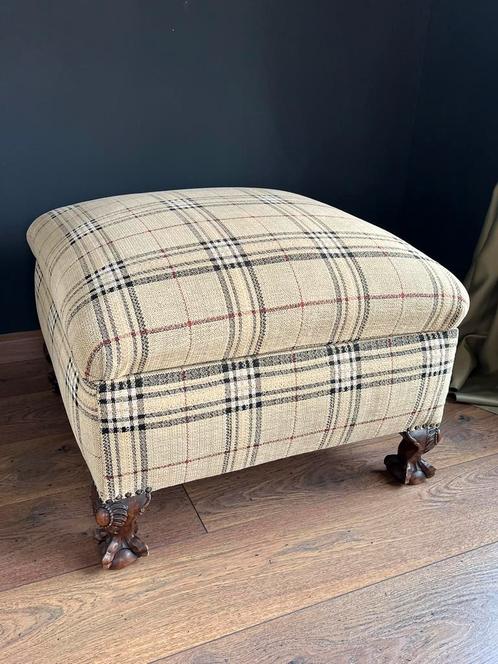 Antieke Engelse hocker / footstool., Antiek en Kunst, Antiek | Meubels | Stoelen en Banken, Ophalen