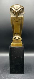 Bronzen Art-Deco stijl uil., Antiek en Kunst, Ophalen of Verzenden