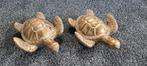 Twee gouden schildpadden deco  24 cm, Ophalen of Verzenden, Zo goed als nieuw