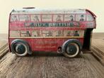 Vintage speelgoed, blikken Brimtoy dubbeldekker bus, Antiek en Kunst, Curiosa en Brocante, Ophalen of Verzenden