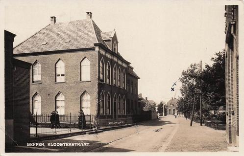 HE032 Fotokaart Geffen Kloosterstraat gem. Oss 1939, Verzamelen, Ansichtkaarten | Nederland, Gelopen, Noord-Brabant, 1920 tot 1940