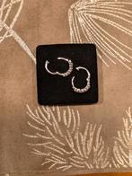 Zinzi zilveren creolen met steentjes, Sieraden, Tassen en Uiterlijk, Hangers, Ophalen of Verzenden, Zo goed als nieuw, Zilver