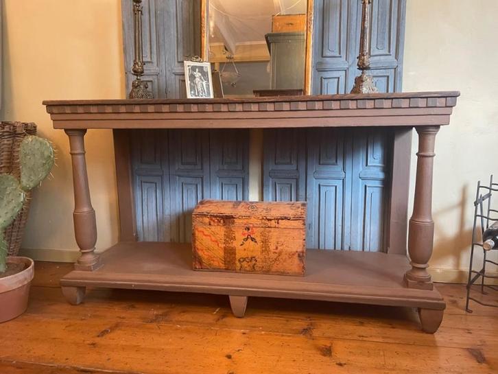 Schitterende Side table Wandtafel Muurtafel 19e eeuws 137cm., Antiek en Kunst, Antiek | Meubels | Tafels, Ophalen of Verzenden