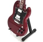 Angus Young ACDC miniatuur gitaar van hout 25cm mini guitar, Info@deconoord.nl, Verzenden, Deco Noord, Nieuw