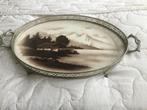 Dienblad jaren vijftig, Ophalen, Gebruikt, Ovaal, Overige materialen