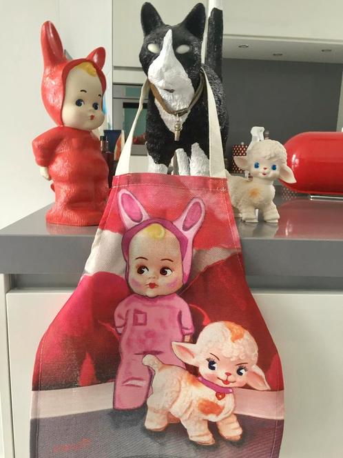 Kinderschort Lapin & me, roze A, eigen ontw. Snoezig!, Huis en Inrichting, Keuken | Textiel, Nieuw, Schort, Ophalen of Verzenden