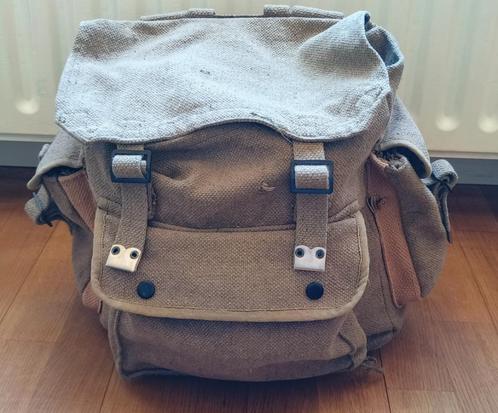 Beige / bruine rugtas van Natuurmonumenten, katoen, Sieraden, Tassen en Uiterlijk, Tassen | Rugtassen, Zo goed als nieuw, Overige merken