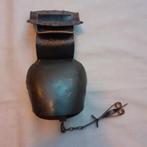 Metalen koebel, bel met leren riem, Ophalen of Verzenden